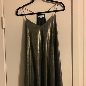 Metallic slip dress